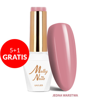 5+1 gratis Smalto ibrido Molly Nails Glamour Women Powder Pink Dress HEMA/Di-HEMA Free 8 g n. 3