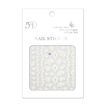 Autocollants pour ongles 5D fleurs n° 31