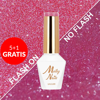 5+1 gratis Molly Nails Duo Flashing Lights Spell On You HEMA/Di-HEMA-freier Hybridlack 8 g Nr. 600