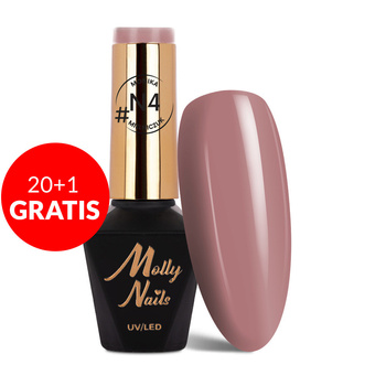 20 + 1 gratuit Vernis hybride Molly Nails Natural par Monika Mielniczuk Sans HEMA/Di-HEMA 8 g N° N4