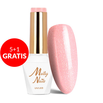 5 + 1 gratuit Vernis hybride LED/UV Gel Polish L'Amour n° 427 Madame French Molly Nails sans HEMA/Di-HEMA 8 g