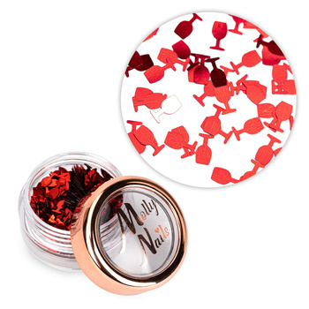 Décoration pour ongles « verres rouges » Molly Nails 2 g