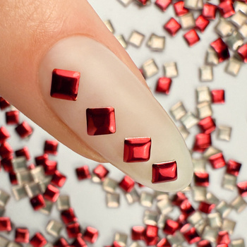 ShinePins : clous lisses, strass, décorations pour ongles, carrés, grands, NTN Premium n° 7, 5 g