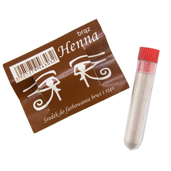 Henné de Szczecin en poudre pour teindre les sourcils et les cils, flacon brun