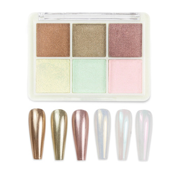Poudre pour ongles effet miroir, coffret 6 couleurs n° 5