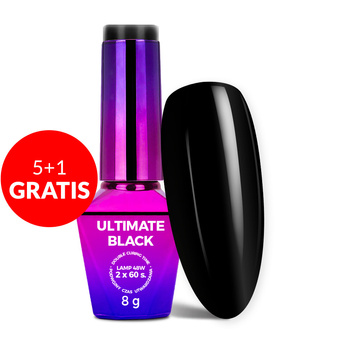 5 + 1 gratuit Vernis hybride Molly Nails Ultimate Black sans HEMA/Di-HEMA, 8 g