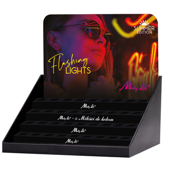 Display stand for 45 MollyLac Flashing Lights Neon hybrid nail polishes, 5 g – empty