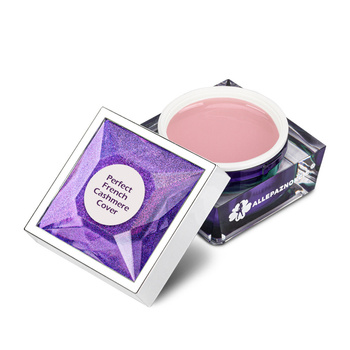 Gel de construction auto-nivelant pour ongles, LED/UV, Perfect French Cashmere Cover, sans HEMA/Di-HEMA, 15 g