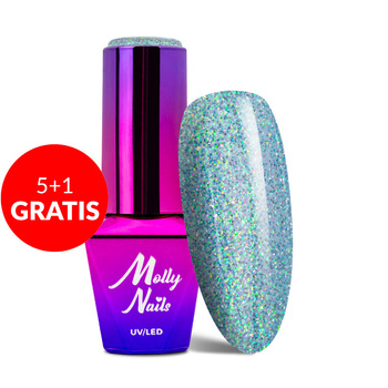 5+1 gratis Molly Nails Shocking Shine Little Soul Hybrid-Nagellack 8 g Nr. 685