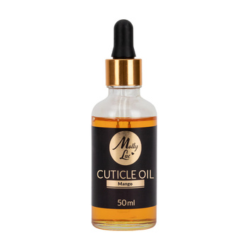 Huile pour cuticules et ongles avec compte-gouttes, parfum mangue, MollyLac, 50 ml