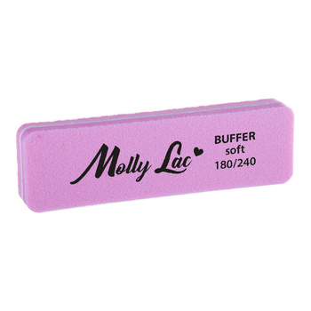 Двостороння полірувальна машина Buffer mini, широка, Soft 180/240, рожева, MollyLac
