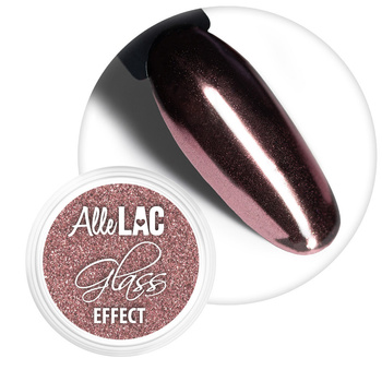 Poudre à effet miroir pour la décoration des ongles Glass Effect AlleLac Dark Golden Pink n° 5