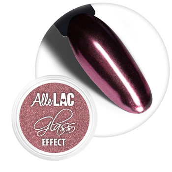 Poudre à effet miroir pour la décoration des ongles Glass Effect AlleLac Deep Pink n° 4