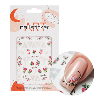 Selbstklebende Nagelsticker mit Blumenmotiv CM-048