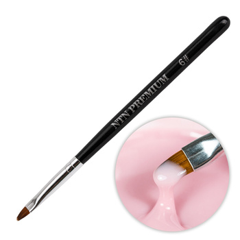 Ovaler Gelpinsel, schwarz-schimmernd, NTN Premium, Größe 6