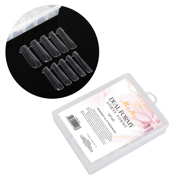 Formes supérieures à double tunnel, longueur XL, pour la pose d'ongles Molly Nails, forme carrée, YQ-4, 120 pièces