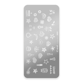 Plaque pour tampons à motifs COOI n° 009