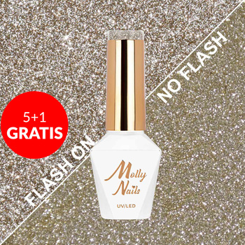 5+1 gratis Molly Nails Hybridlack Flashing Lights Skin Lights 3 HEMA/Di-HEMA-frei 8 g Nr. 610