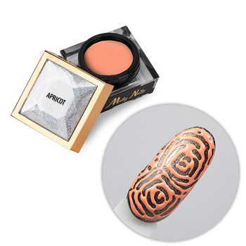 Creative Flow Color Gel  - Gel créatif pour NailArt permettant de réaliser des motifs fondants et délicats Molly Nails Apricot Sans HEMA/Di-HEMA 5 g