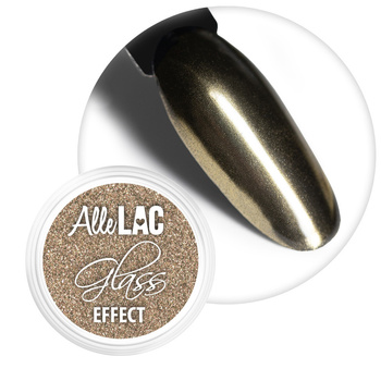 Poudre à effet miroir pour la décoration des ongles Glass Effect AlleLac Golden n° 1
