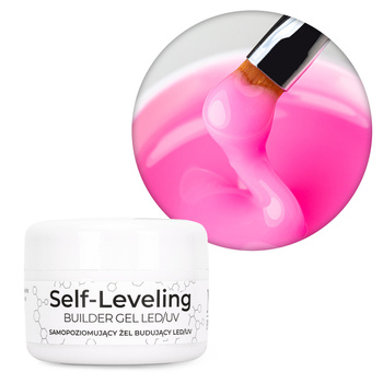 Gel de construcción autonivelante, duro y de densidad media, NTN Premium Pink, sin HEMA ni Di-HEMA, 30 g