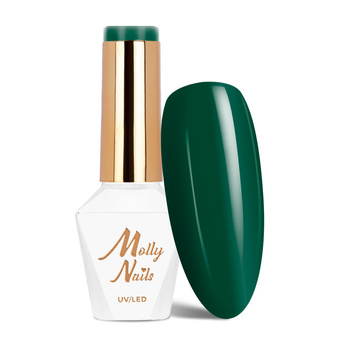 Vernis hybride Molly Nails Rest &amp; Relax Vert foncé sans HEMA/Di-HEMA, 8 g, n° 91