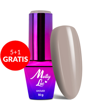 5 + 1 gratuit Vernis hybride MollyLac Choco Dreams Peanut Butter 10 g n° 353