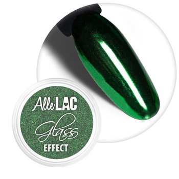 Poudre à effet miroir pour la décoration des ongles Glass Effect AlleLac Green n° 9