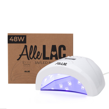 AlleLac 48-W-Dual-UV/LED-Nagellampe für Hybridlacke, Gele und Acrylgele, weiß, 1 Stück