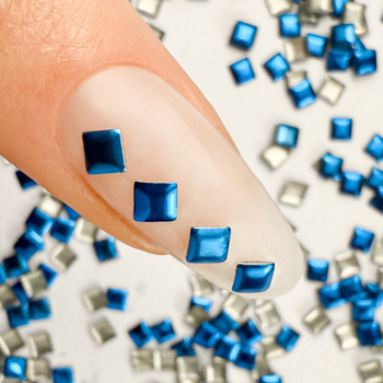 ShinePins : clous lisses, strass, décorations pour ongles, carrés, grands, NTN Premium n° 13, 5 g