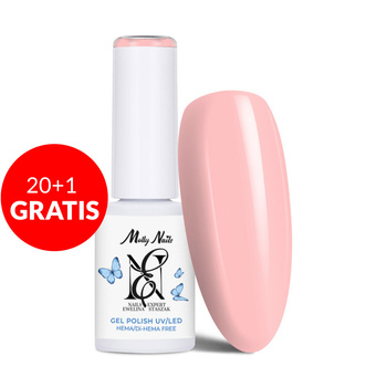 20 + 1 gratuit Vernis hybride LED/UV Gel Polish Molly Nails by Ewelina Staszak Talizman T9 Quartz rose HEMA/Di-HEMA Free 7 g