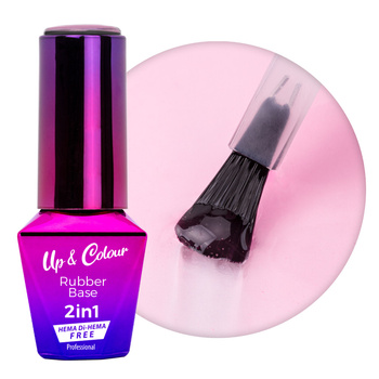Base in gomma Rubber Base 2 in 1 Up&amp;Colour; MollyLac Tender Rose senza HEMA/Di-HEMA 10 g n. 7