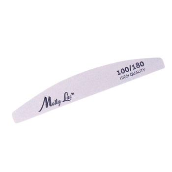 MollyLac 100/180 crescent-shaped nail file, zebra, 1 pc