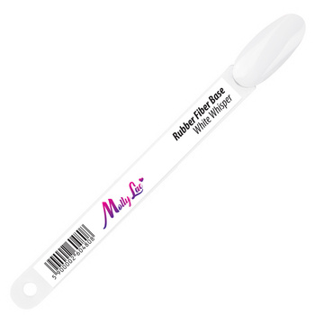 Musterkatalog: Stäbchen MollyLac Rubber Fiber Base White Whisper