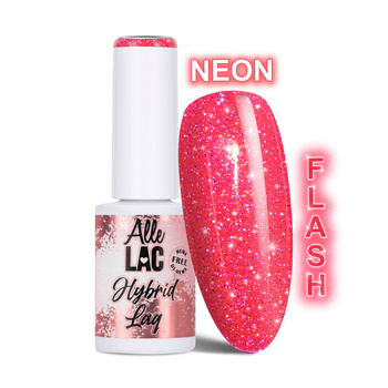LED/UV-Gel-Nagellack Pinks Flash Glitter Pink AlleLac, frei von HEMA/Di-HEMA, 6 g