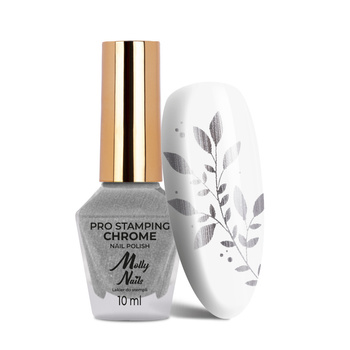 Molly Nails PRO Stamping Chrome Silber-Nagellack für Stempel und Stamping, 10 ml