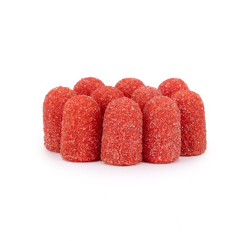 Capuchons pour pédicure 7 mm, gradation 60, 10 pièces, Fabric Podo AlleMed, orange