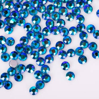 Strass pour ongles en verre SS5 Blue Zircon AB, environ 50 pièces.