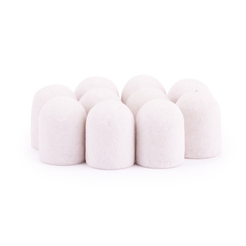 Capuchons pour pédicure 13 mm, grain 240, 10 pièces, ABS, Podo AlleMed, blanc
