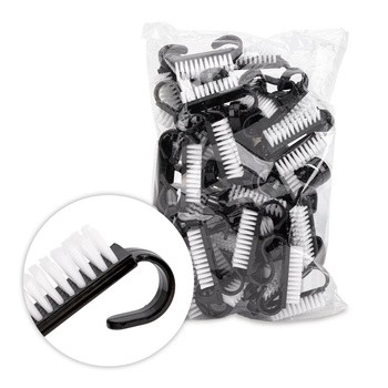 Petite brosse noire pour manucure et poussière, 50 pièces