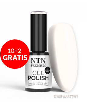 10 + 2 gratuits - Vernis hybride LED/UV Gel Polish Whites n° 472 Édition limitée NTN Premium sans HEMA/Di-HEMA 5 g