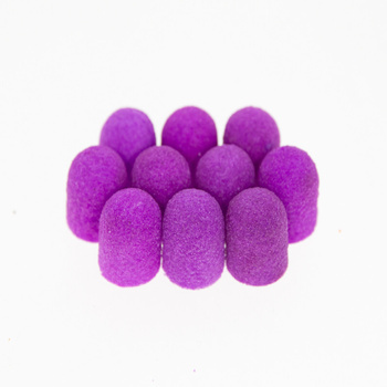 Capuchons pour pédicure 7 mm, grain 60, 100 pièces Fabric Podo AlleMed Violet Purple