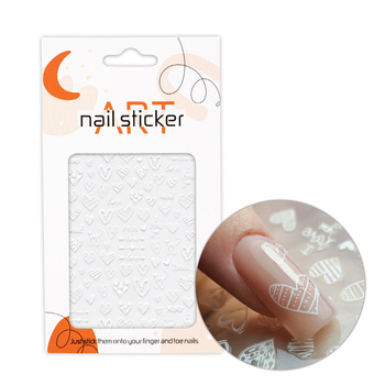 Autocollants pour ongles blancs de la Saint-Valentin F926 MollyNails