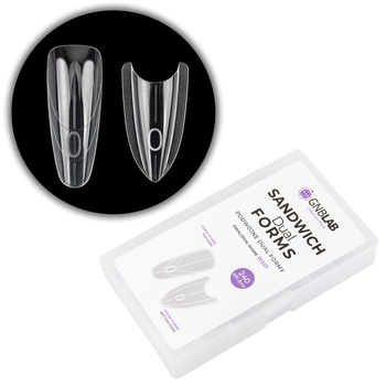 Moules doubles « Sandwich » pour la pose d'ongles, forme ovale, 15 tailles, 240 pièces