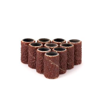Capuchons pour manucure et pédicure mandrins embouts abrasifs cylindre 6 mm grain 80 AlleMed marron 10 pièces
