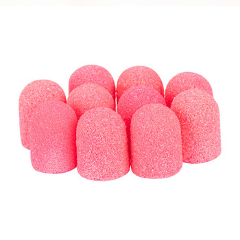 Capuchons pour pédicure 7 mm, gradation 80, 10 pièces, Fabric Podo AlleMed, rose