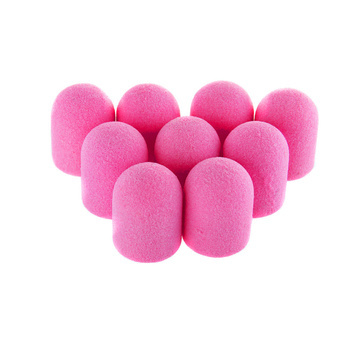 Capuchons pour pédicure 13 mm, grain 240, 10 pièces, ABS, Podo AlleMed, rose