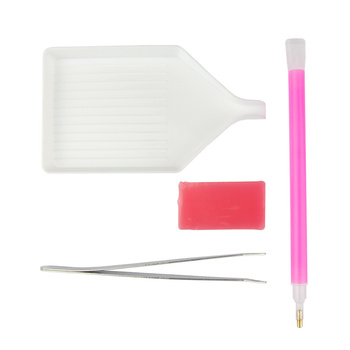 Kit de décoration des ongles avec des strass : applicateur, cire, plateau et pince à épiler
