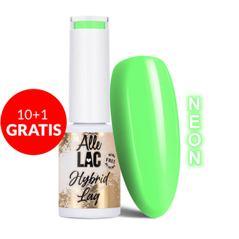 10+1 GRATUIT Vernis hybride AlleLac Over the Rainbow Neon sans HEMA/Di-HEMA 5 g n° 80