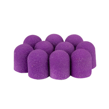 Capuchons pour pédicure 13 mm, grain 240, 10 pièces, Fabric Podo AlleMed, violet